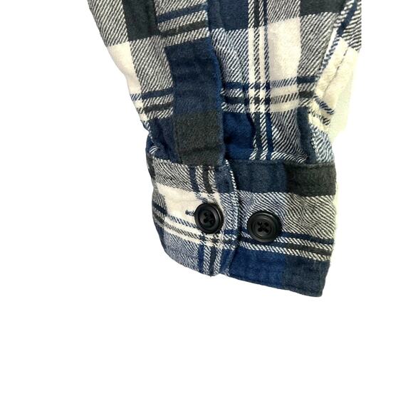Coleman Men's 100% Cotton Blue Plaid Flannel Work Shirt Long Sleeve Pockets Med - Picture 4 of 6